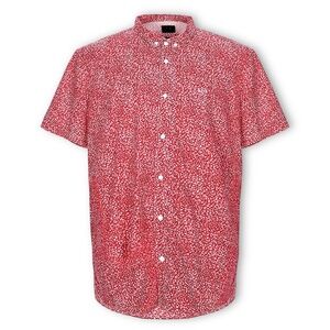 A|X Armani Exchange Red with White Micro Print Button-Down Shirt – Size XL